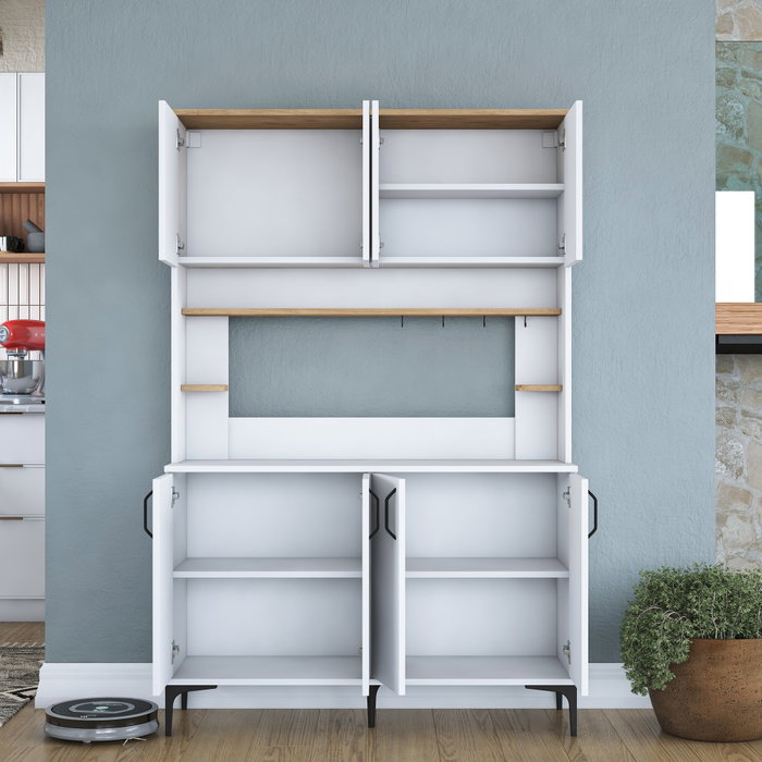 Hanah Home Gabinete Multipropósito JE176 - 3291 Blanco y Nuez